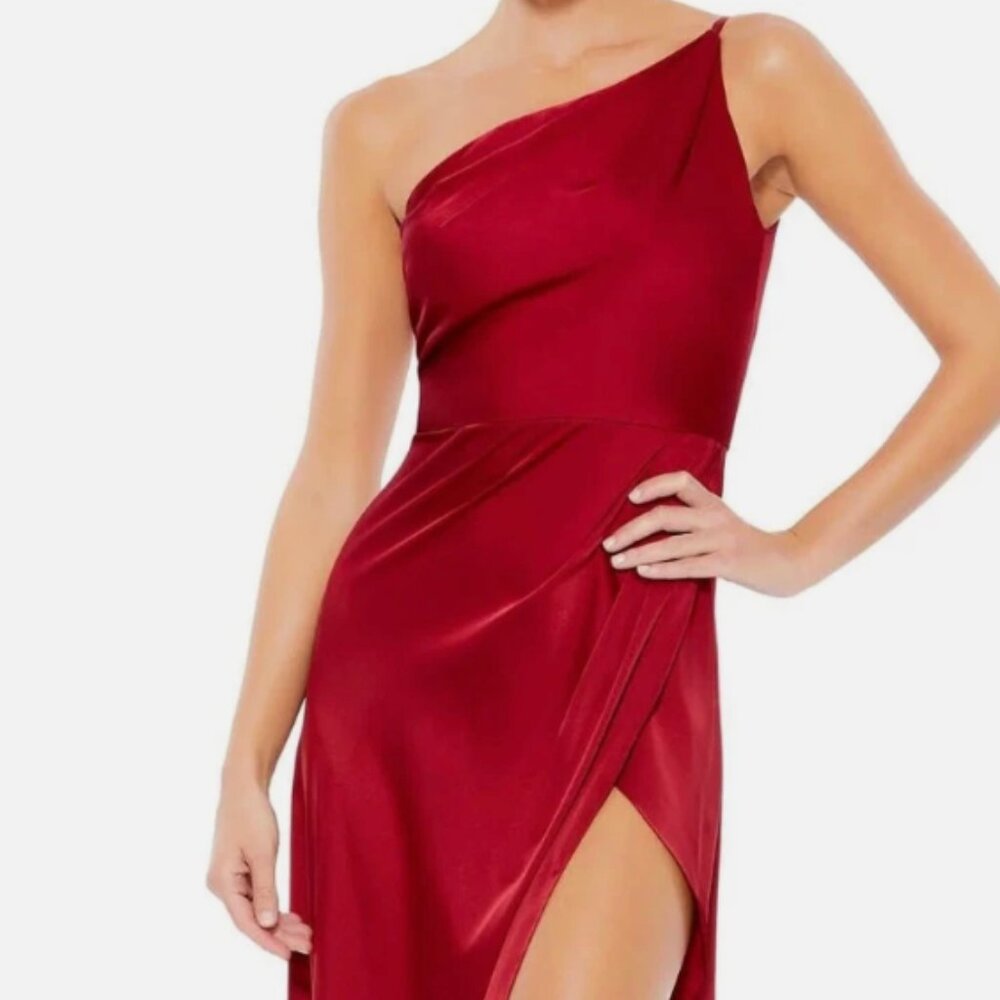 NWT Mac Duggal 70177 High Low One Shoulder Formal Dress High Low 4 MSRP 278